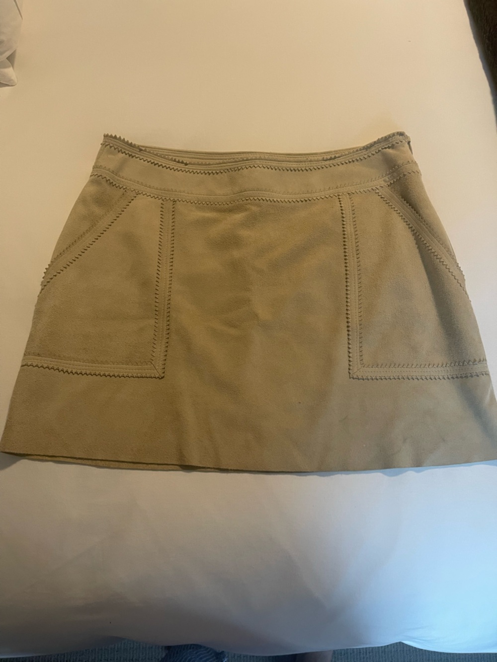 Michael Kors Beige Suede Mini Skirt